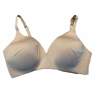 Calvin Klein Bra Women XL Tan Nude Padded Wireless Seamless T-Shirt Bra